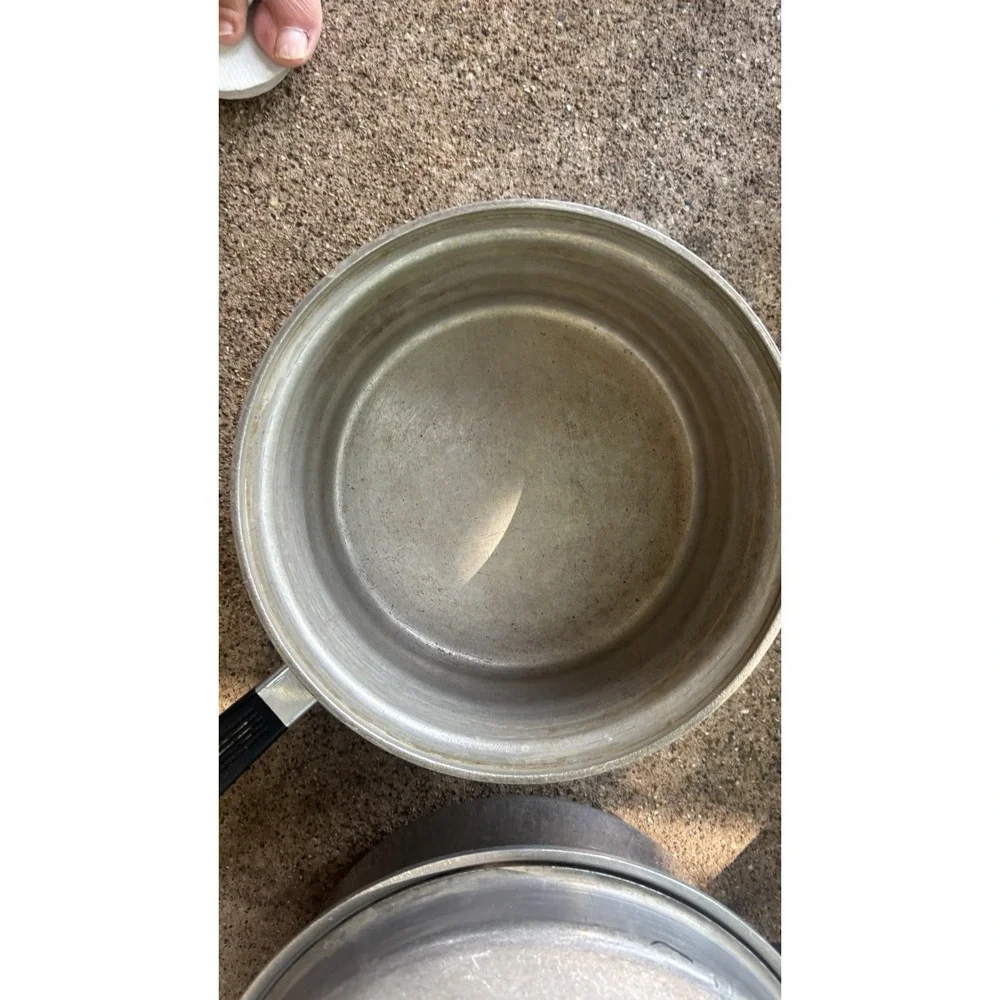 VTG Kitchen Craft Aluminum Cookware Lot Of 12 Including Lids Double Broiler Pots